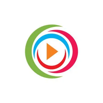 Abstract vector logo to view the video Stock Illustration