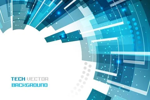 Abstract vector luminous technological futuristic ring with glitter. Stock Illustration