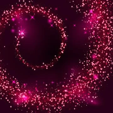 Abstract vector magic glow star light effect. Sparkling dust star trail with Illustrazione stock