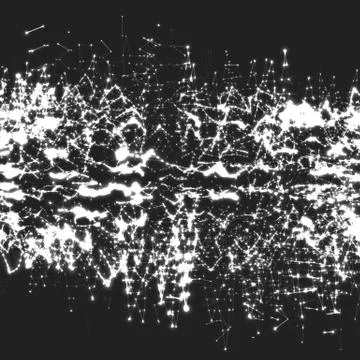 Abstract vector mesh background. Bio luminescence of colony. Shining particle Stock Illustration
