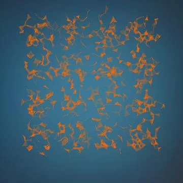 Abstract vector mesh background. Chaotically connected points and polygons fl Illustrazione stock