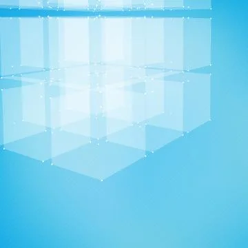 Abstract vector mesh background. Chaotically connected points and polygons fl Illustrazione stock