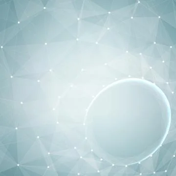 Abstract vector mesh background. Chaotically connected points and polygons fl Illustrazione stock