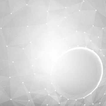 Abstract vector mesh background. Chaotically connected points and polygons fl Stock Illustration