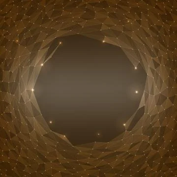 Abstract vector mesh background. Chaotically connected points and polygons fl Illustrazione stock