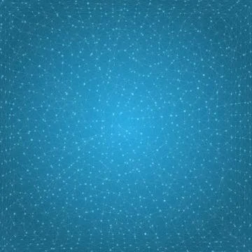 Abstract vector mesh background. Chaotically connected points and polygons fl Stock Illustration