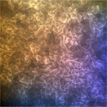 Abstract vector mesh background. Chaotically connected points and polygons fl 스톡 일러스트