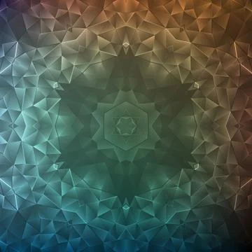 Abstract vector mesh background. Chaotically connected points and polygons fl 스톡 일러스트