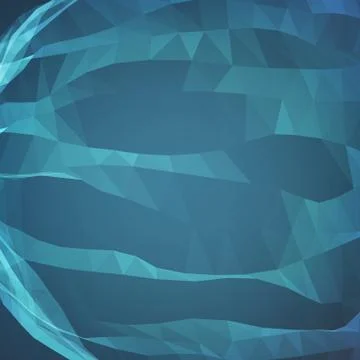 Abstract vector mesh background. Chaotically connected points and polygons fl 스톡 일러스트