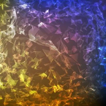 Abstract vector mesh background. Chaotically connected points and polygons fl Illustrazione stock