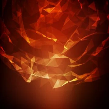 Abstract vector mesh background. Chaotically connected points and polygons fl Illustrazione stock