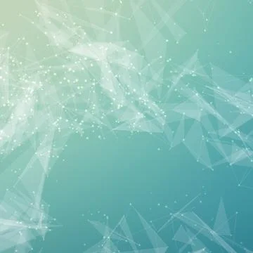 Abstract vector mesh background. Chaotically connected points and polygons fl 스톡 일러스트