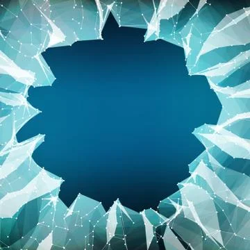 Abstract vector mesh background. Chaotically connected points and polygons fl Stock Illustration
