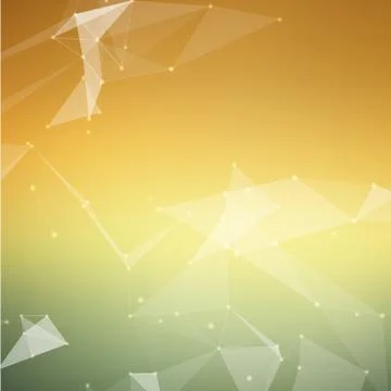 Abstract vector mesh background. Chaotically connected points and polygons fl Illustrazione stock