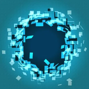 Abstract vector mesh background. Chaotically connected points and polygons fl Stock Illustration