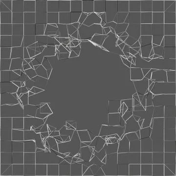 Abstract vector mesh background. Chaotically connected points and polygons fl Stock Illustration