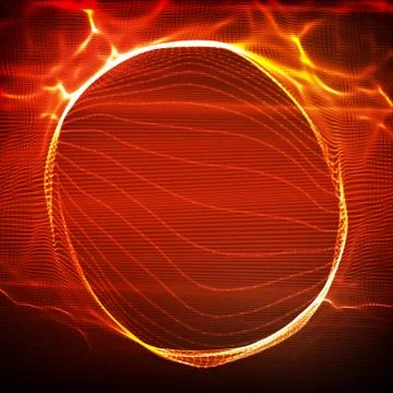 Abstract vector mesh background. Chaotically connected points and polygons fl Stock Illustration