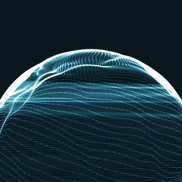 Abstract vector mesh background. Chaotically connected points and polygons fl Stock Illustration