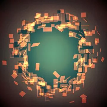 Abstract vector mesh background. Chaotically connected points and polygons fl Illustrazione stock