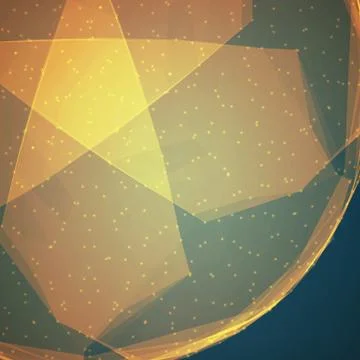 Abstract vector mesh background. Chaotically connected points and polygons fl Illustrazione stock