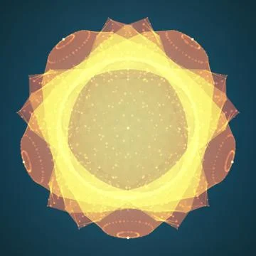 Abstract vector mesh background. Chaotically connected points and polygons fl Stock Illustration