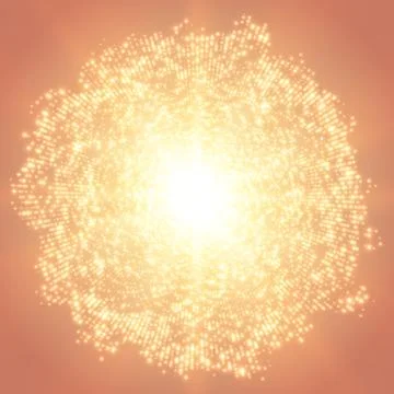 Abstract vector mesh background. Point array of glowing particles. Futuristic Stock Illustration