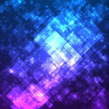 Abstract vector mesh background. Random transparent squares. Futuristic techn Stock Illustration