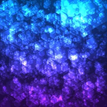 Abstract vector mesh background. Random transparent hexagons. Futuristic tech Stock Illustration