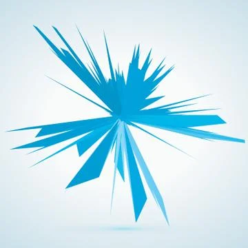 Abstract vector mesh star. Chaotically connected points and polygons flying i イラスト素材