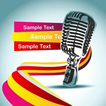 Abstract vector mic background Stock Illustration