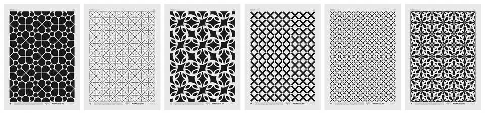 Abstract vector Minimalistic Posters with geometric pattern, Black and Whit.. Stock Illustration