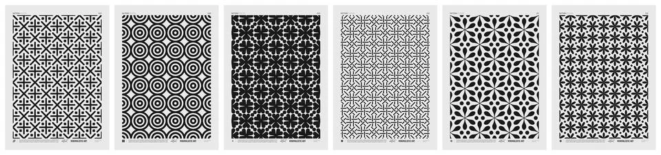 Abstract vector Minimalistic Posters with geometric pattern, Black and Whit.. Stock Illustration
