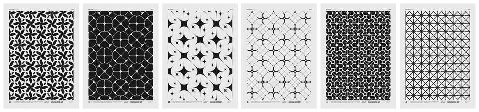 Abstract vector Minimalistic Posters with geometric pattern, Black and Whit.. Stock Illustration