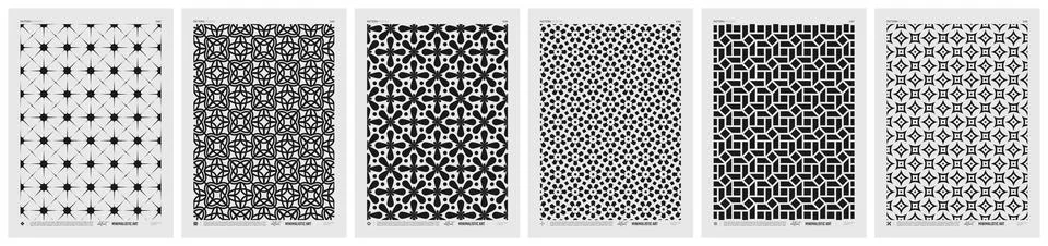Abstract vector Minimalistic Posters with geometric pattern, Black and Whit.. 스톡 일러스트
