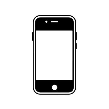 Abstract Vector mobile phone or smartphone Icon or Logo Design Template Stock Illustration
