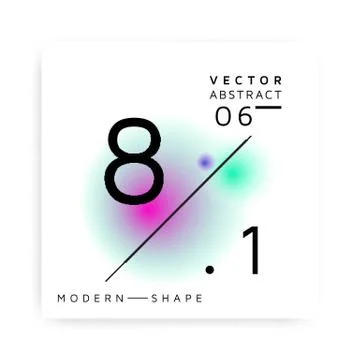 Abstract vector modern colorful shape Stock Illustration