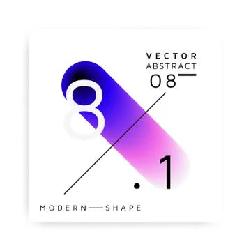 Abstract vector modern colorful shape Illustrazione stock