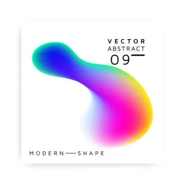 Abstract vector modern colorful shape Stock Illustration