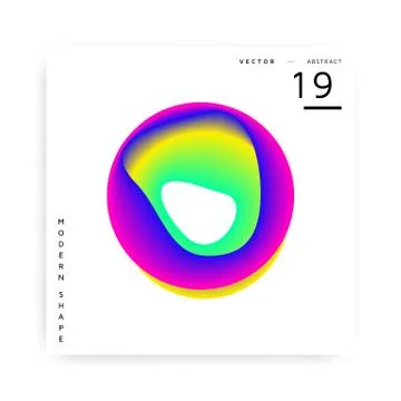 Abstract vector modern colorful shape Stock Illustration