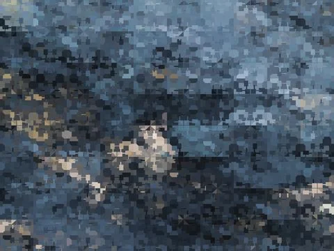 Abstract vector modern creative artistic image of stormy waves Stock Illustration