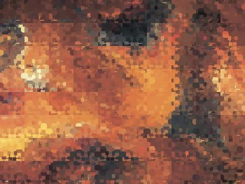 Abstract vector modern creative artistic image of lava eruption Stock Illustration