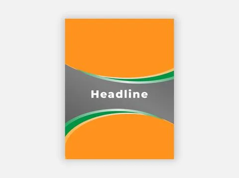 Abstract vector modern flyer brochure. Waves. Stock Illustration