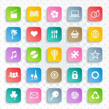 Abstract vector modern web and mobile icons イラスト素材