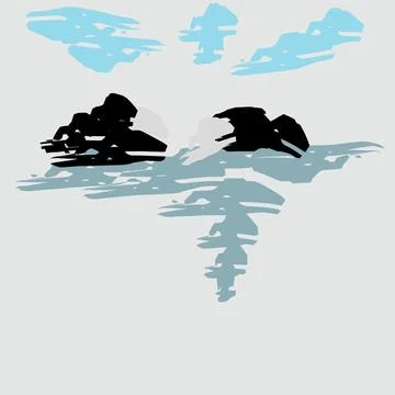 Abstract vector of mountains Stock Illustration