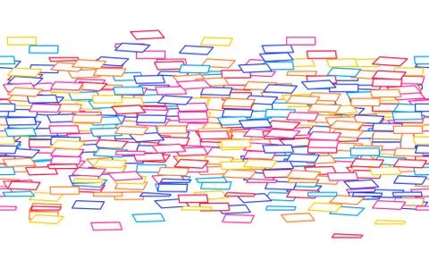 Abstract vector multicolor seamless pattern, border. Stock Illustration