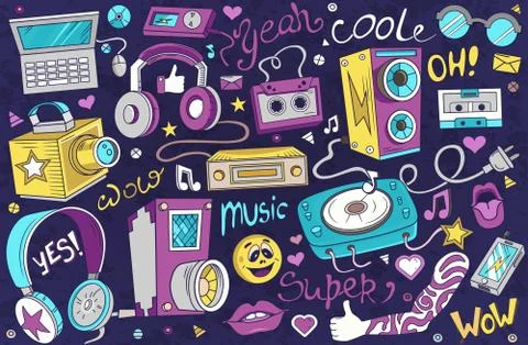 Abstract vector music Stock Illustration