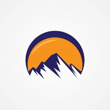 Abstract vector nature or outdoor mountain range 스톡 일러스트