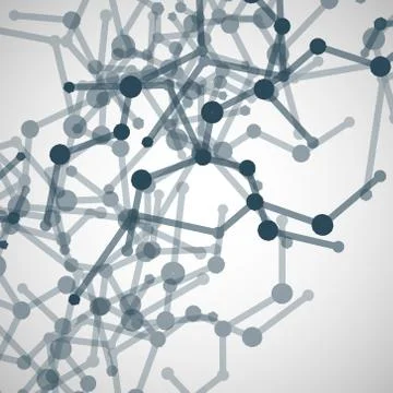 Abstract vector network on a light background Stock Illustration