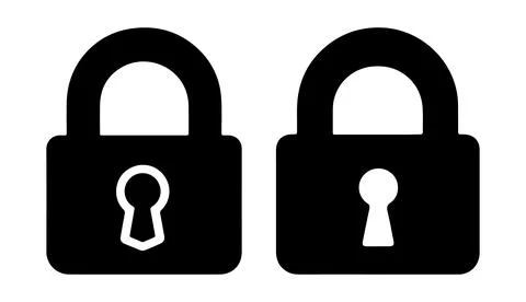 Abstract Vector padlock symbols Icon or Logo Design Template Stock Illustration