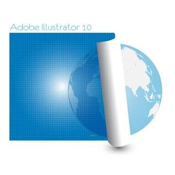 Abstract vector page layout design with globe Stock Illustration